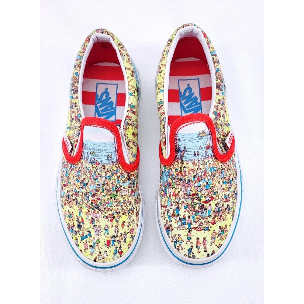 Vans Classic Slip-On Wheres Waldo Beach (Kids) - Size‎ 13